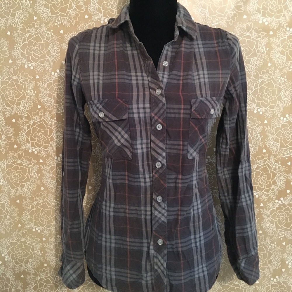 Plaid button down.